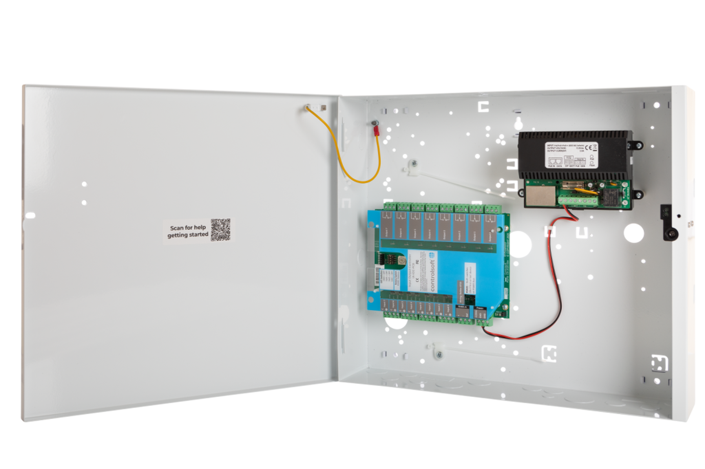 Controlsoft iNet 8 Input/8 Output Expansion Board Boxed with PoE PSU