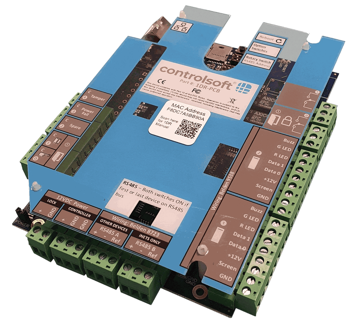 Controlsoft iNet 1 Door/2 Reader Control Unit (Board Only)
