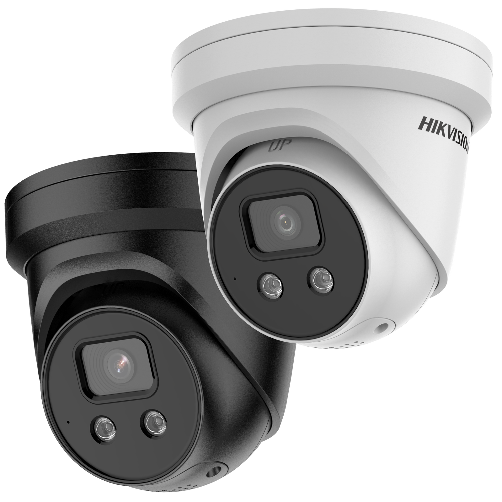 Hikvision 4MP Network Turret w/Acusense Audio & Strobe Black
