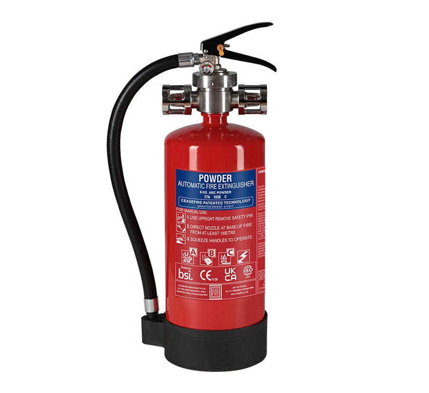 Ceasefire Launcher 6kg MAP90 Powder Portable Automatic Fire Extinguisher (CF-000728) - JEM Systems UK