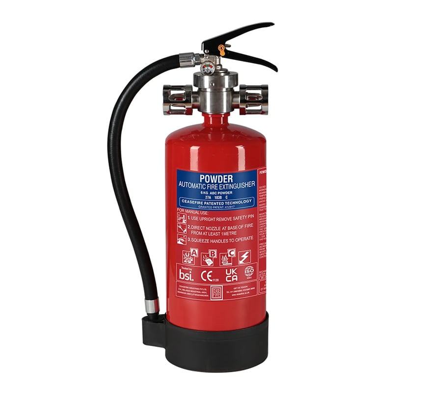 Ceasefire Launcher 6kg MAP90 Powder Portable Automatic Fire Extinguisher (CF-000728) - JEM Systems UK