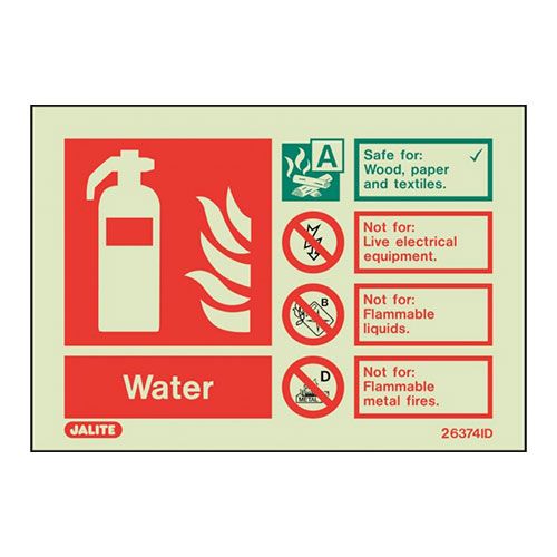 Firechief Sign WATER Photolum (6374ID/R)
