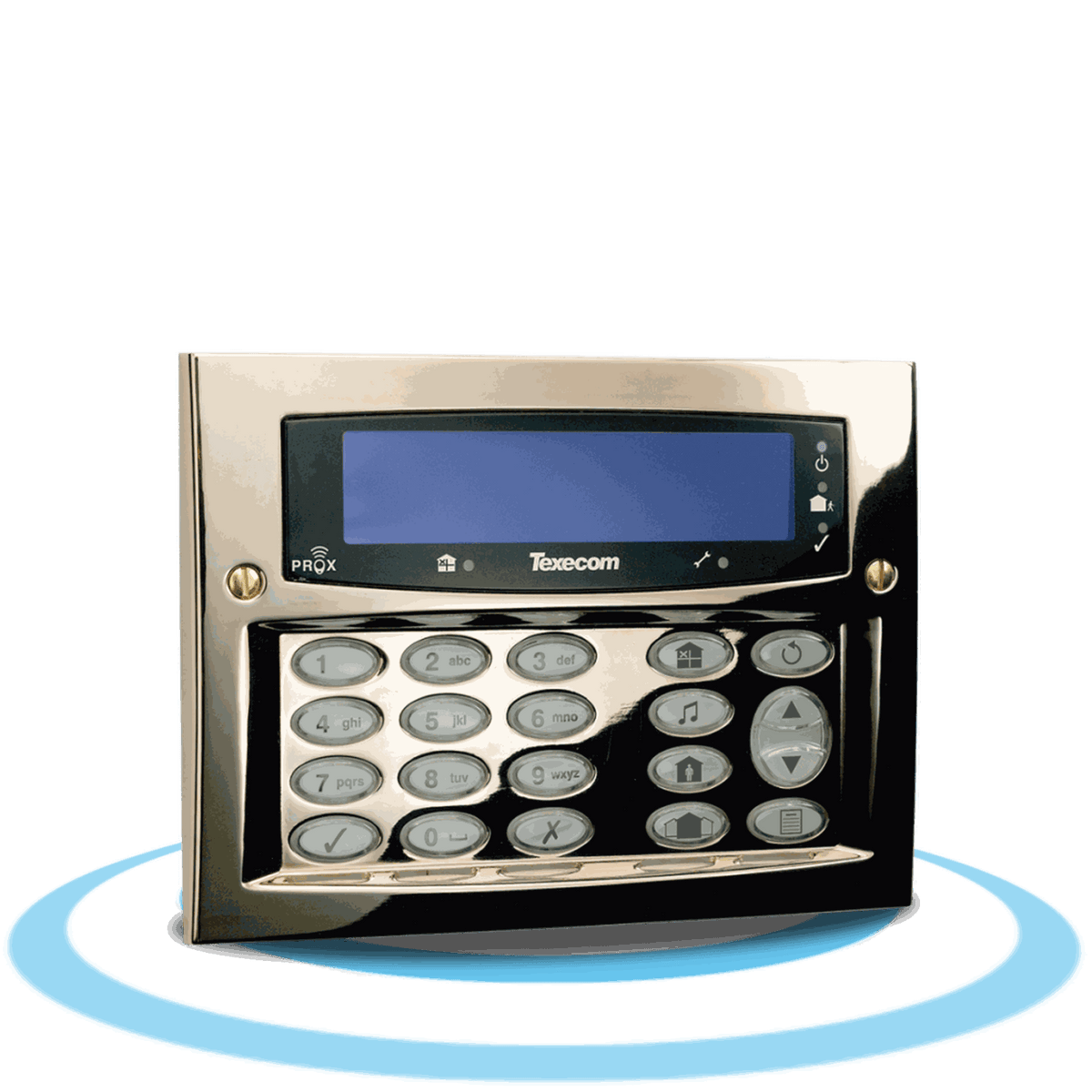 Texecom Premier Elite FMK Flush Mount Keypad Polished Brass