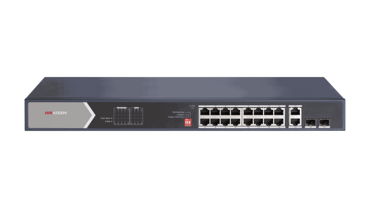 Hikvision 16 Port Gigabit Unmanaged POE Switch