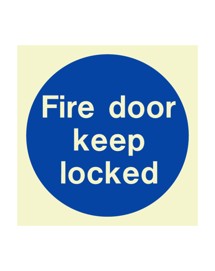 CheckFire 903P Fire door keep locked sign photolum.