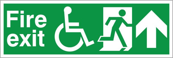 Refuge Fire Exit Sign - Up/Forward - JEM Systems UK