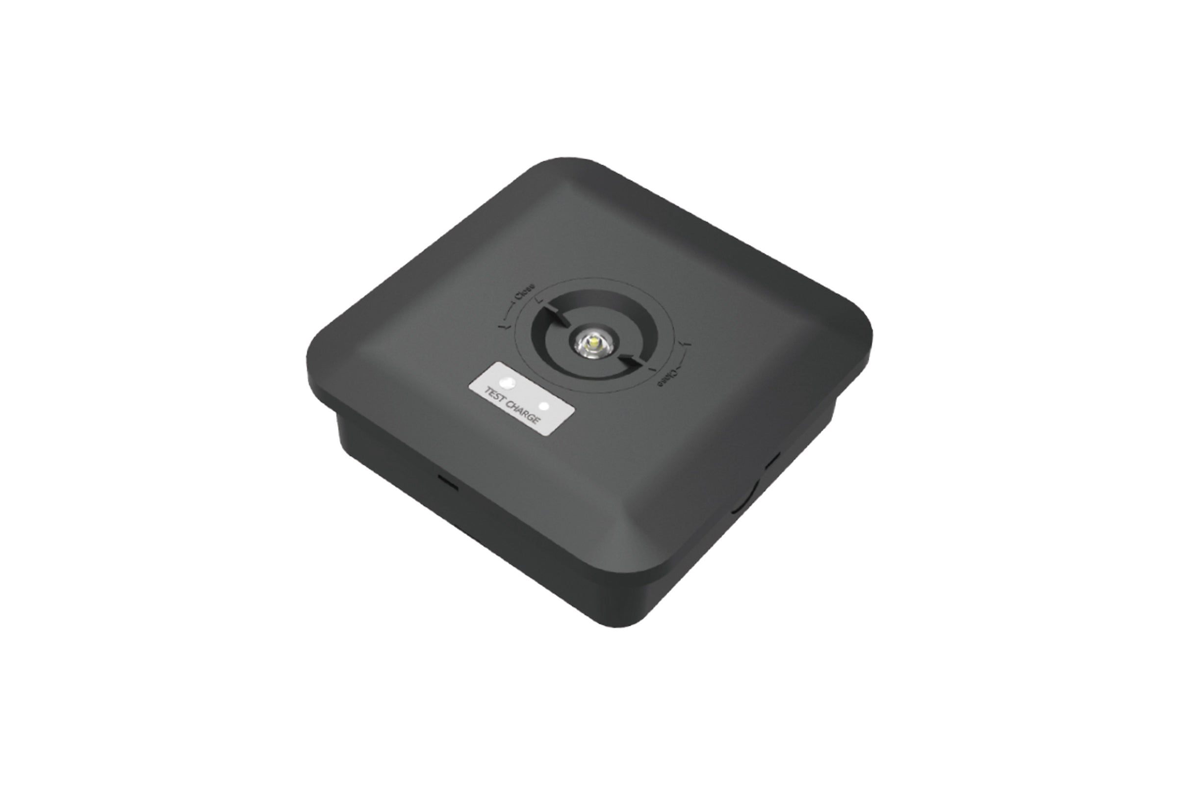 CQR LED Emergency Escape Square Surface Downlight IP65 Black c/w 2 Lens