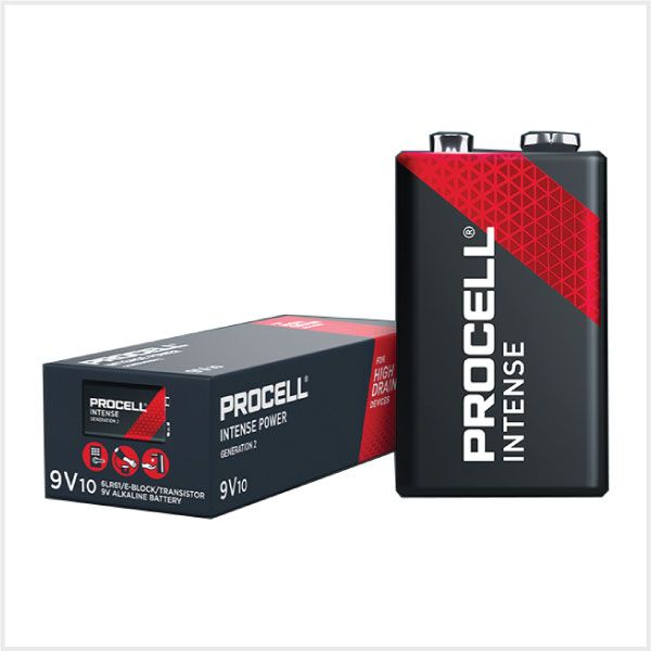 Procell Intense 9V Battery, Pack of 10