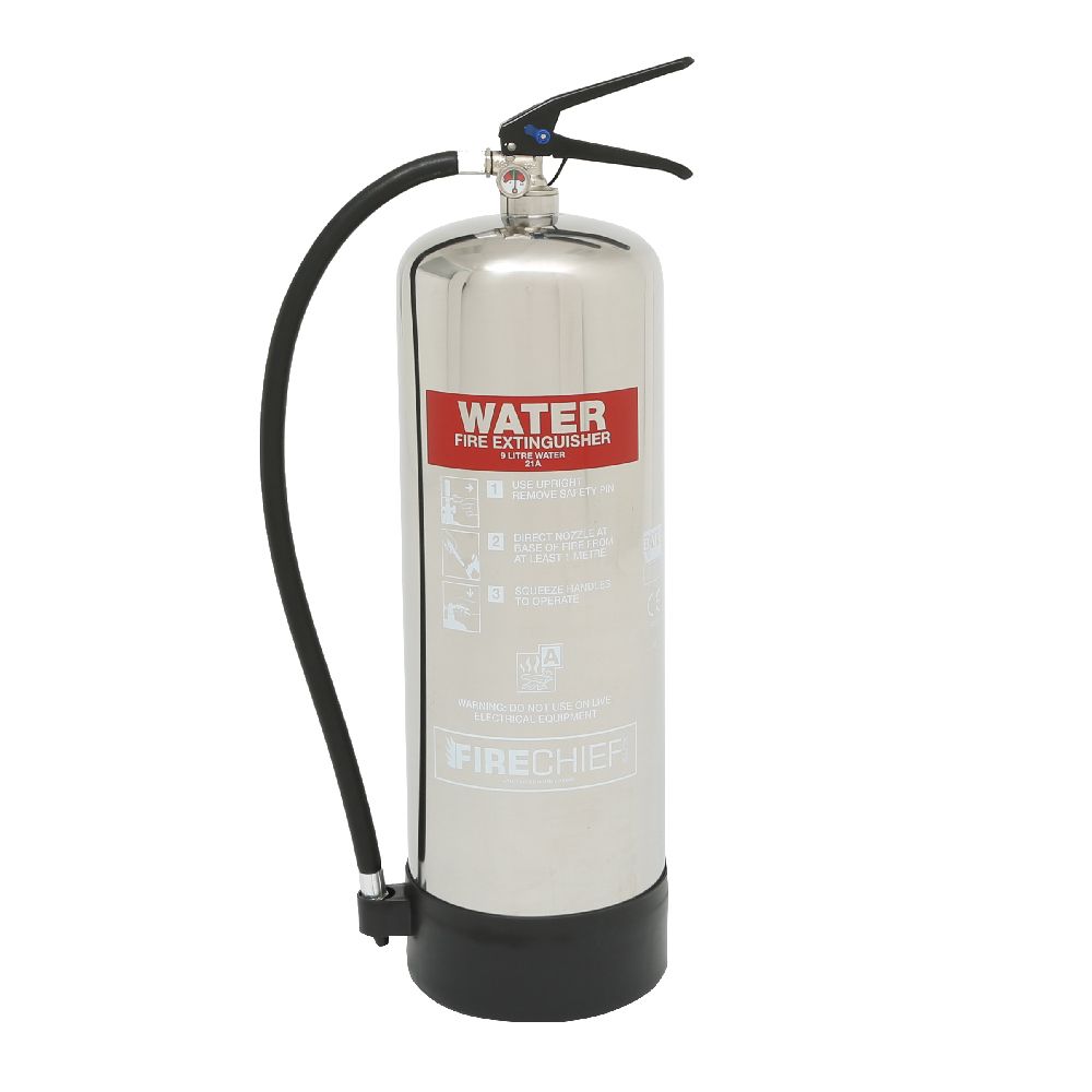 Firechief ELITE 9l Water Stainless Steel Extinguisher (PXW9)