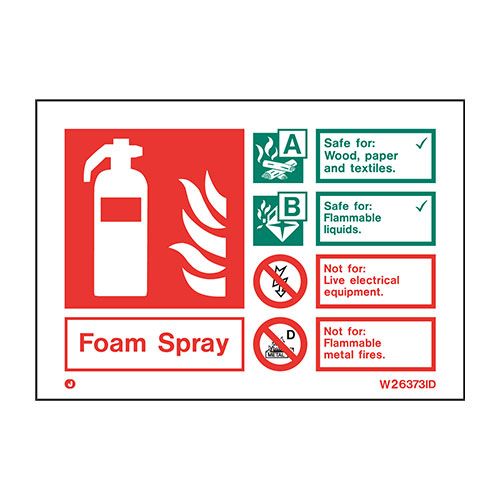 Firechief Sign FOAM SPRAY White (W6373ID)