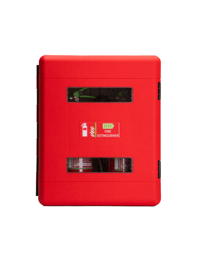 CheckFire BN-SD-007-LFX LFX 2 x 6ltr Fire Extinguisher & Commander Double Cabinet Bundle