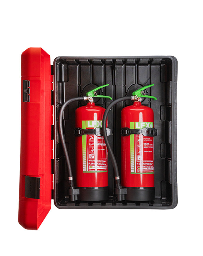 CheckFire BN-SD-007-LFX LFX 2 x 6ltr Fire Extinguisher & Commander Double Cabinet Bundle