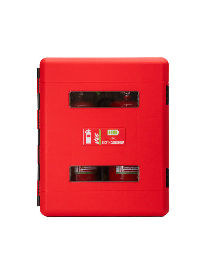 CheckFire BN-SD-008-LFX LFX 2 x 9ltr Fire Extinguisher & Commander Double Cabinet Bundle