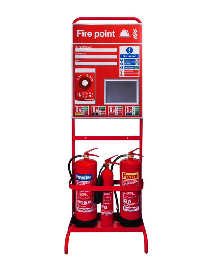 CheckFire BN-SD-001-WSA Flat-pack Construction stand, Wireless Alarm, 9ltr Fluorine Free Foam, 9kg Powder & 2kg CO2