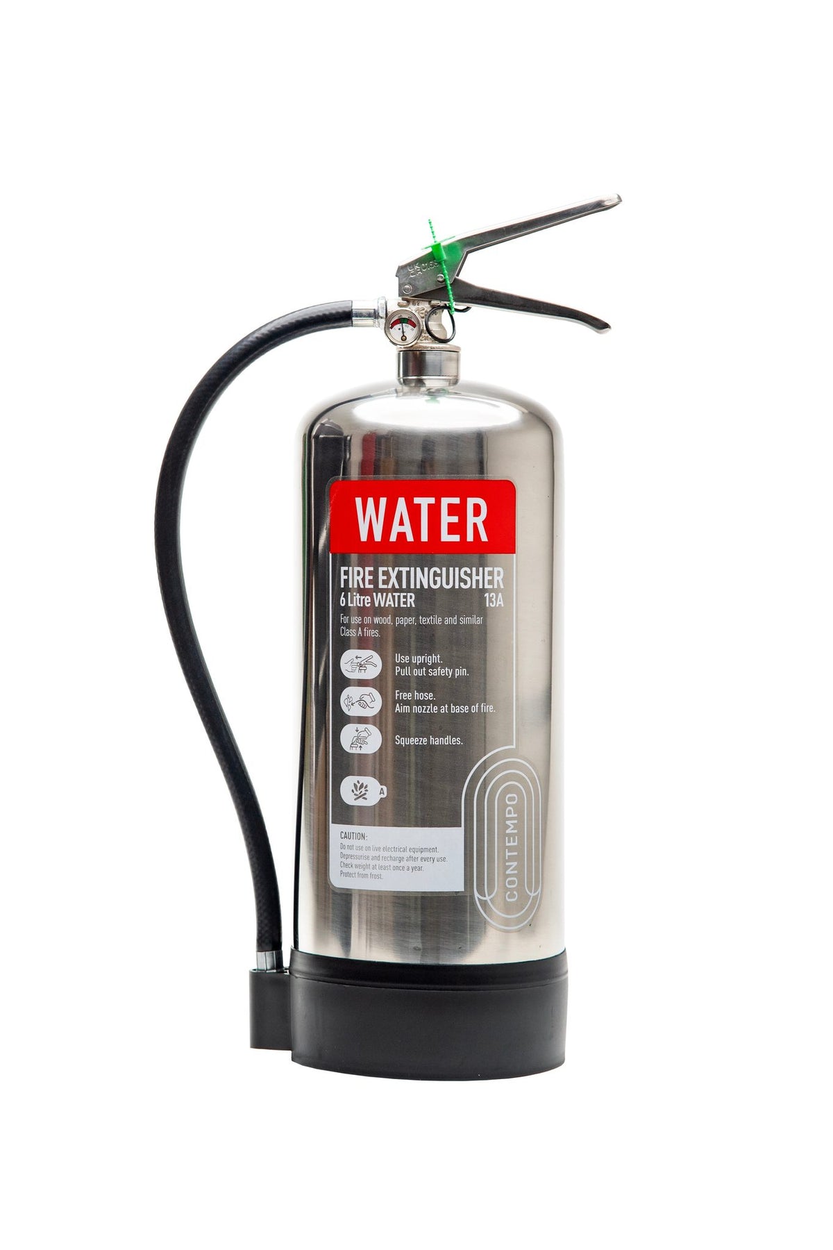 CheckFire CX-PWA-006-DSS 6 litre Water Fire Extinguisher - Stainless Steel (WSEX6SS) - JEM Systems UK