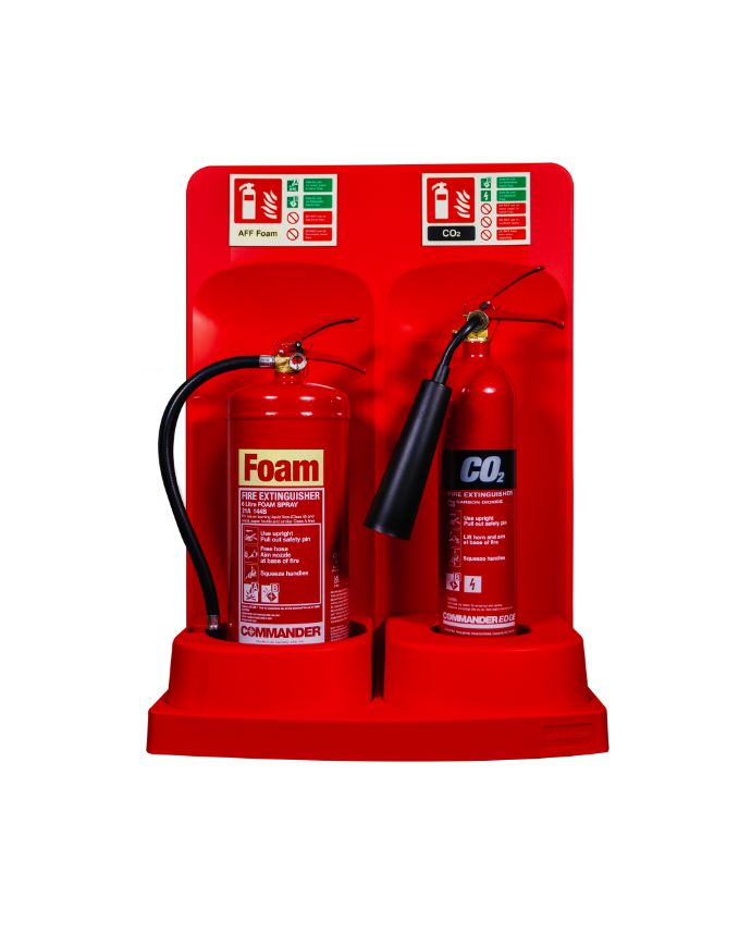 CheckFire CS51A Commander Double Extinguisher Stand with Inserts