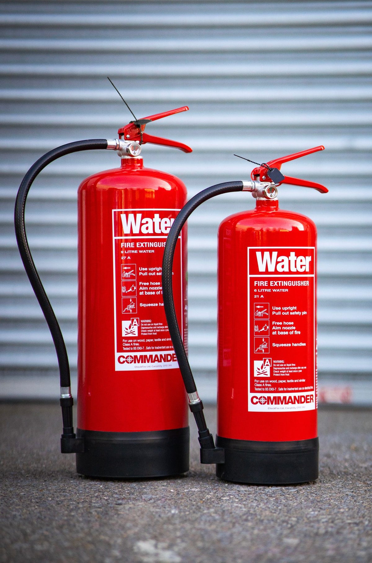 CheckFire FX-PWA-009-DCF 9ltr Plain Water Fire Extinguisher Commander (FX-PWA-009-AAA) - JEM Systems UK