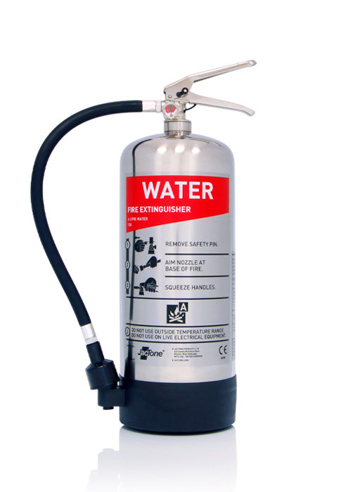 Jactone 6 Litre Stored Pressure Water Polished Stainless Steel Fire Extinguisher EWS6PS