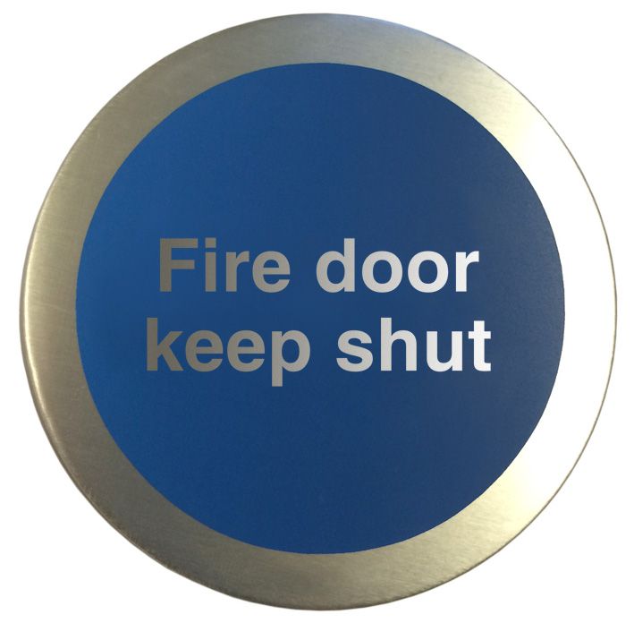 Firechief Aluminium Fire Door Keep Shut Disc (AL5421O)