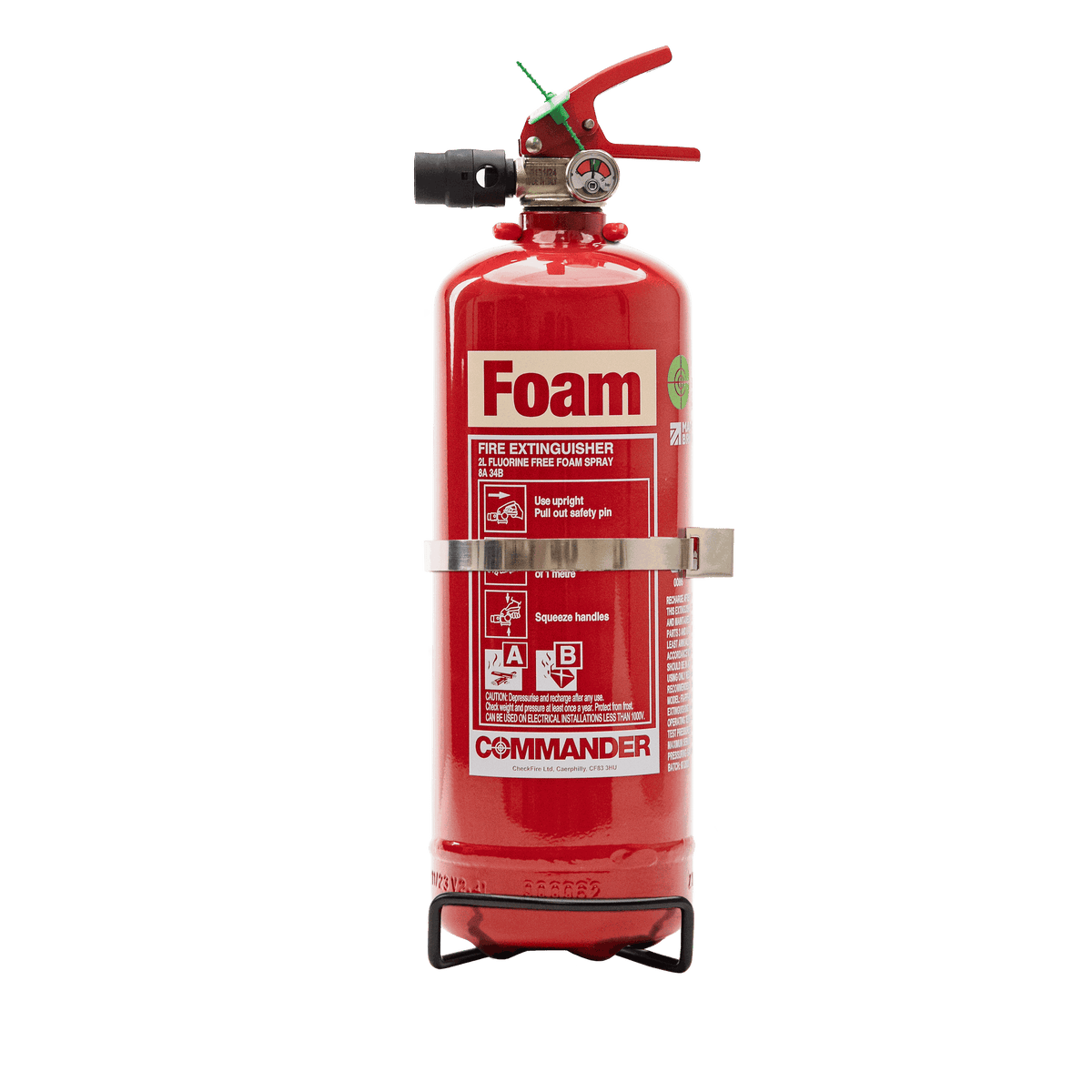 CheckFire FX-FFF-002-ACF 2ltr Fluorine Free Foam Fire Extinguisher Commander - Release TBC (FX-FFF-002-ACF) - JEM Systems UK