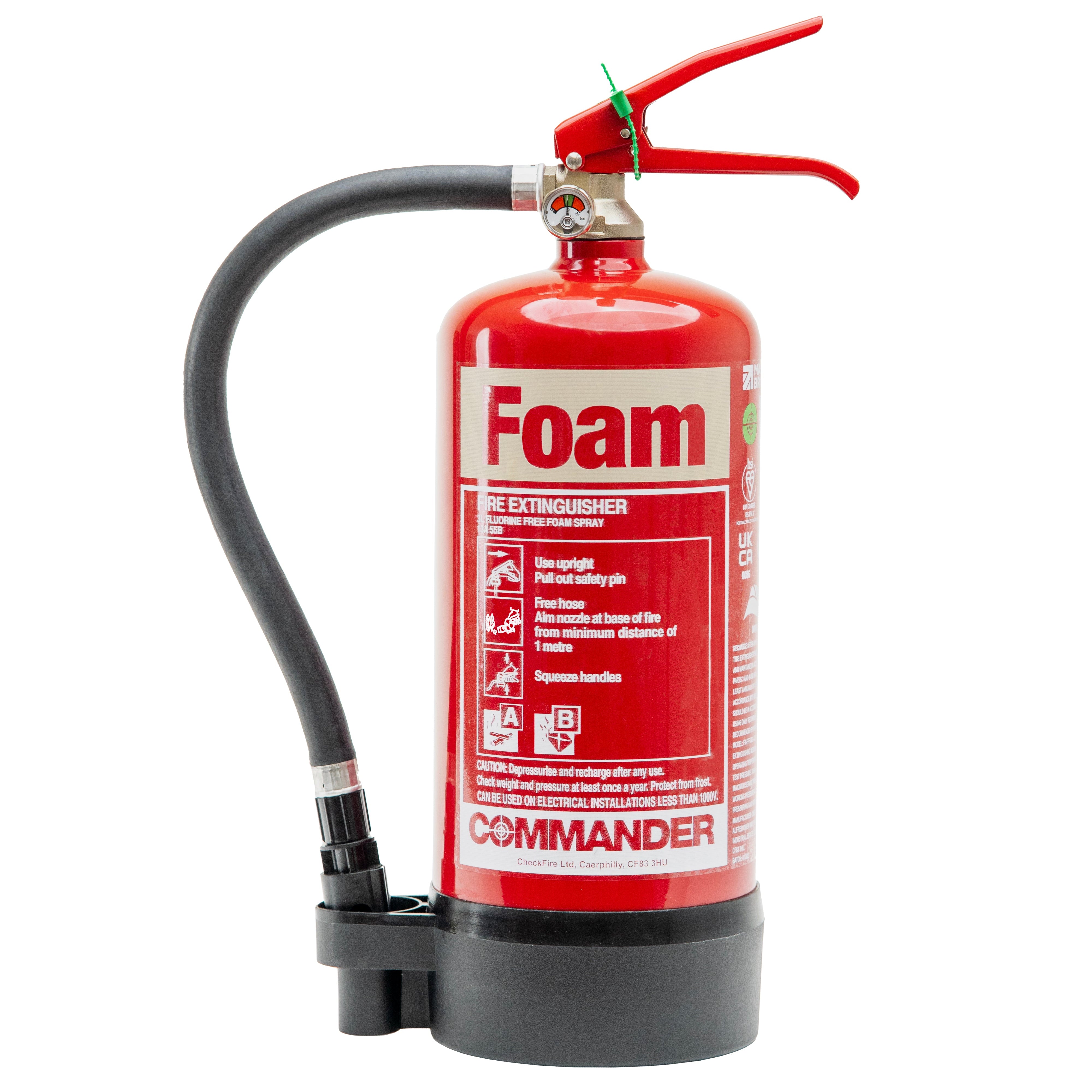 CheckFire 3ltr Fluorine Free Foam Fire Extinguisher Commander - Release TBC (FX-FFF-003-ACF) - JEM Systems UK
