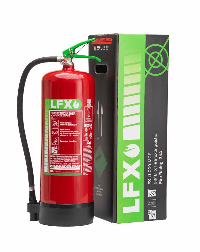 CheckFire FX-LFX-009-ACF 9ltr LFX Lithium-ion Battery Fire Extinguisher (FX-LI-009-MCF) - JEM Systems UK