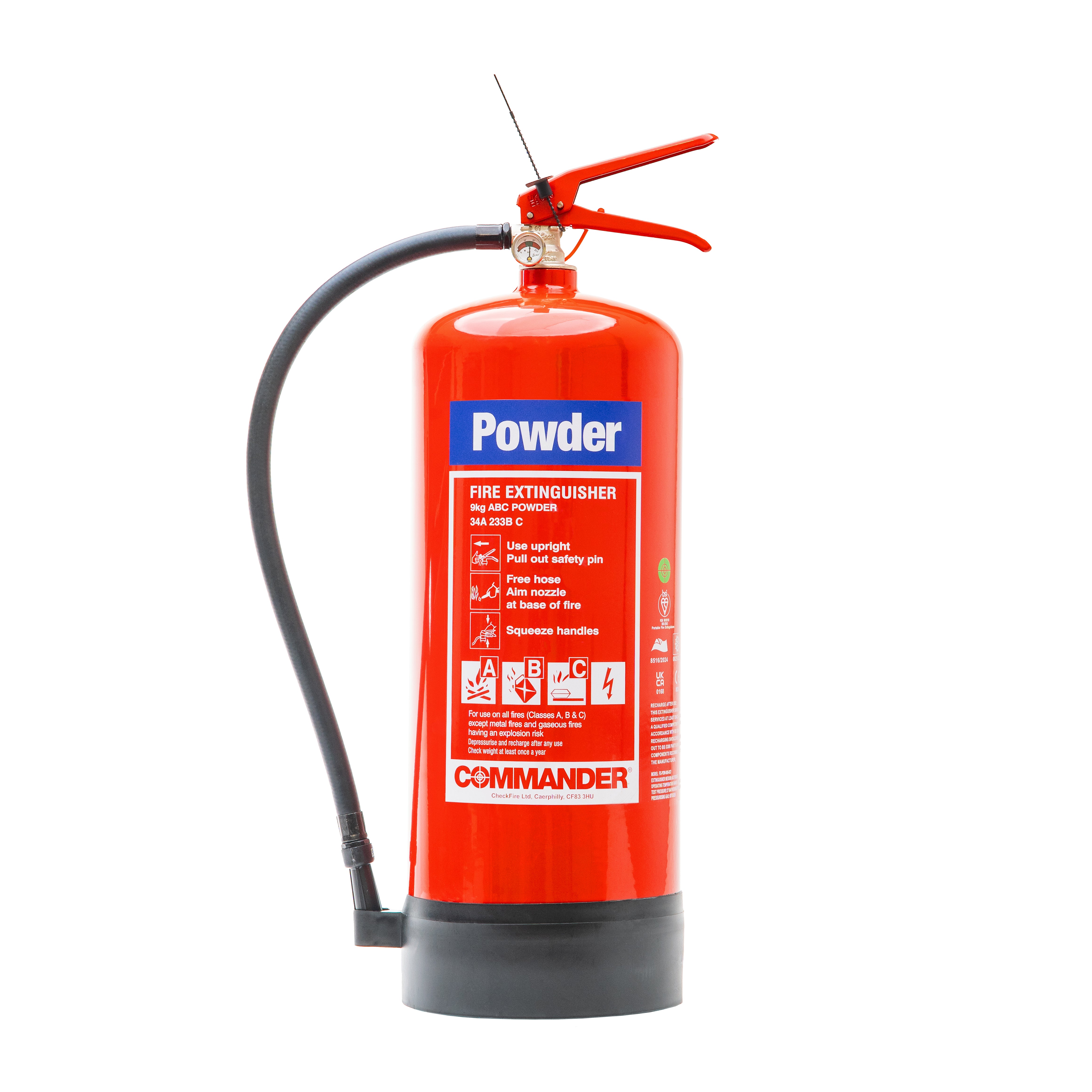 CheckFire FX-PWD-009-DCF 9kg ABC Powder Fire Extinguisher Commander