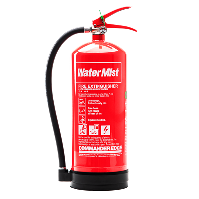 CheckFire FX-WMS-006-CCF 6 litre Water Mist Fire Extinguisher CommanderEDGE (WS6EMIST) - JEM Systems UK
