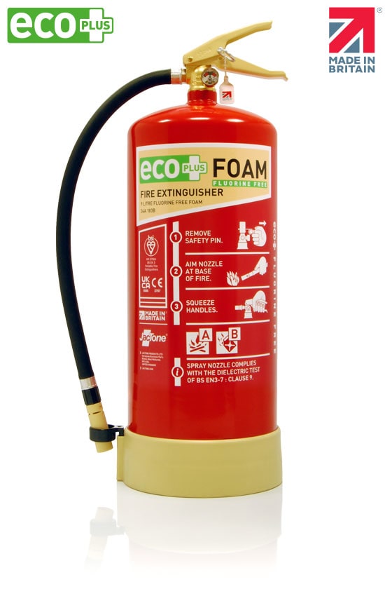 Jactone 9 Litre Stored Pressure EcoPLUS Foam Fluorine Free Fire Extinguisher (EFS9FF)