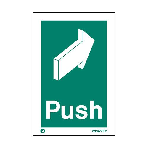 Firechief Push Sign (W4775Y)