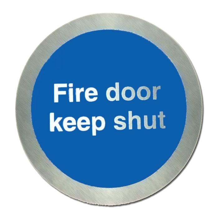 Firechief Stainless Steel Fire Door Keep Shut Disc (SS5421O) - JEM Systems UK