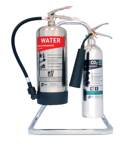 Jactone Double Metal Extinguisher Stand - Chrome (MST2CR)