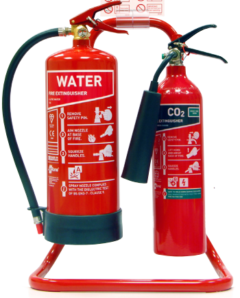 Jactone Double Metal Extinguisher Stand - Red MST2