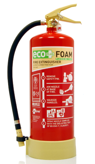 Jactone 6 Litre Stored Pressure EcoPLUS Foam Fluorine Free Fire Extinguisher (EFS6FF)