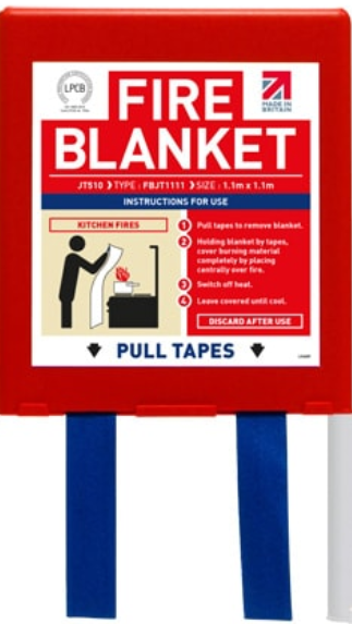 Jactone 1.1 x 1.1m Jacpack Fire Blanket - Red Holder (JPR1111)