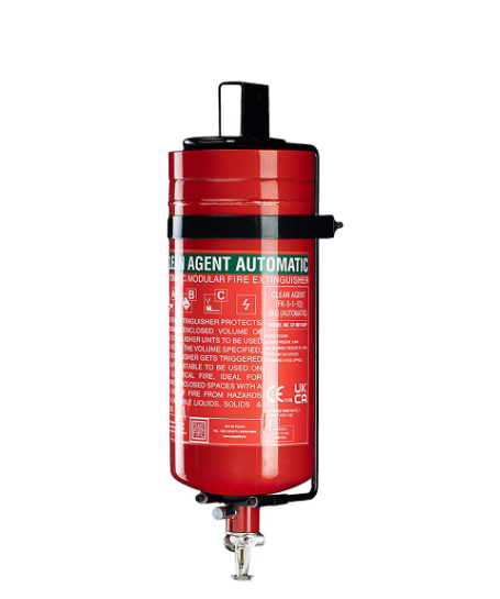Ceasefire Automatic Clean Agent Fire Extinguisher, Wall Mounted, 4kg (CF-001415C)
