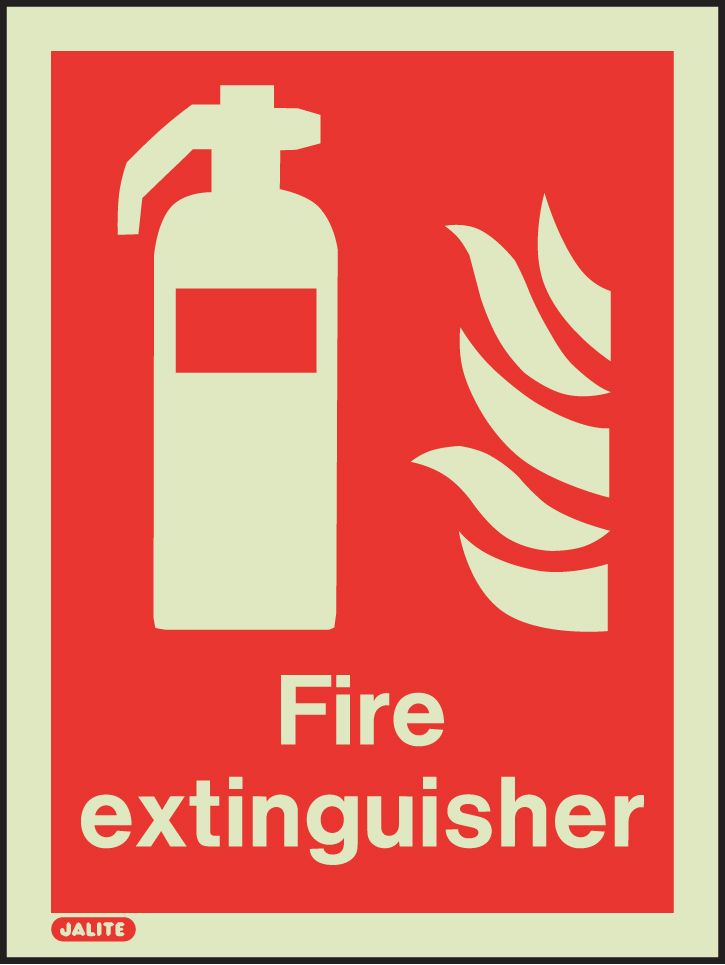 Firechief Fire Extinguisher Location Sign (6490DD/R)