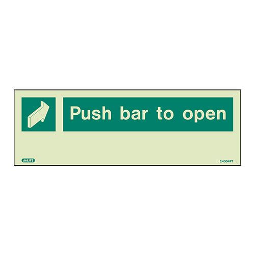 Firechief Sign PUSH BAR TO OPEN Photolum (4304K/R)