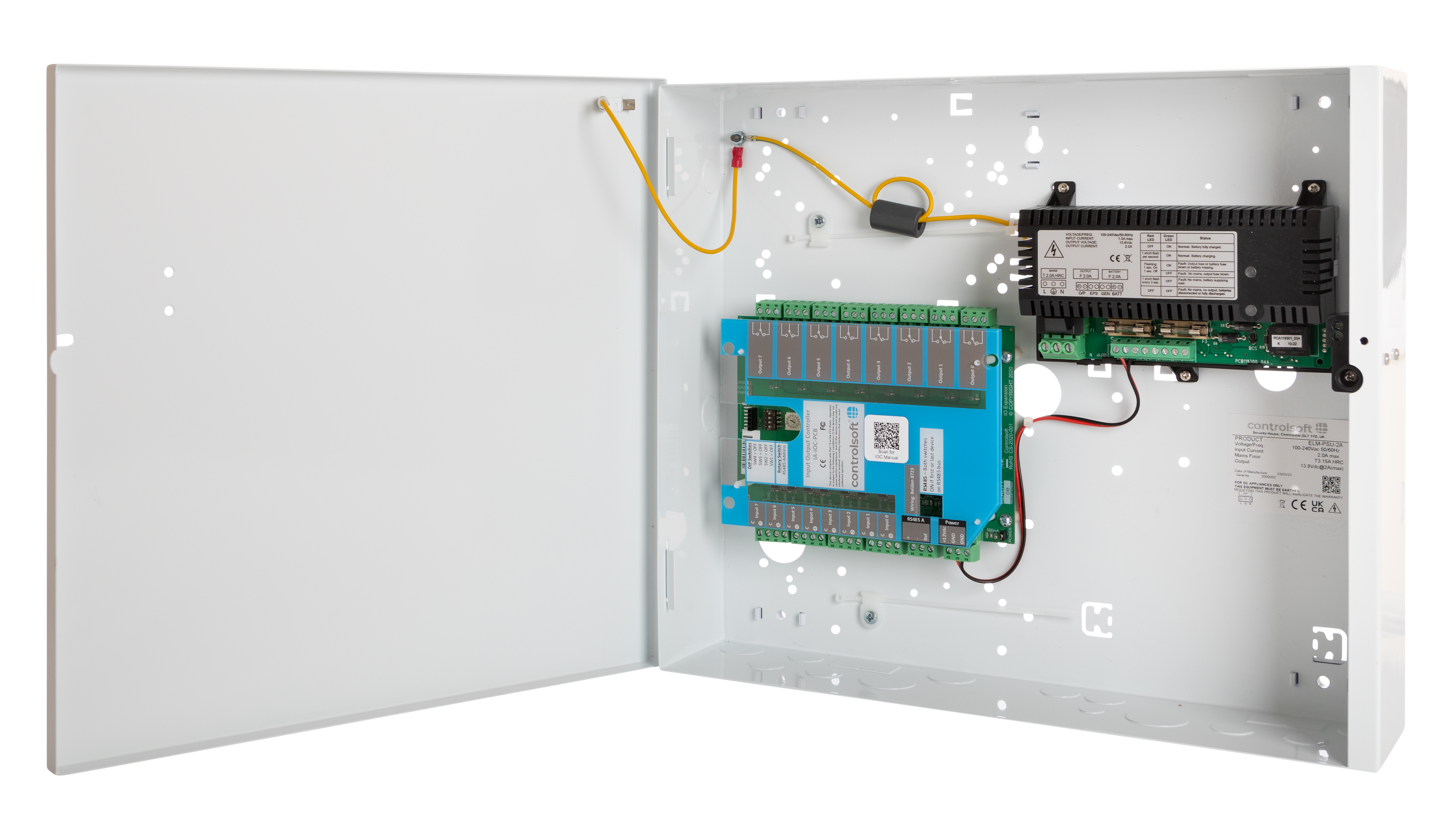 Controlsoft iNet 8 Input/8 Output Expansion Board Boxed with 2A PSU