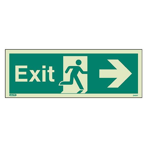 Firechief Sign EXIT RIGHT Photolum (405K/R)
