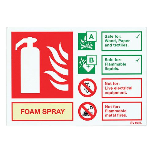 Firechief Sign Foam Spray, White Self-Adhesive - Pack of 10 (SV102L)