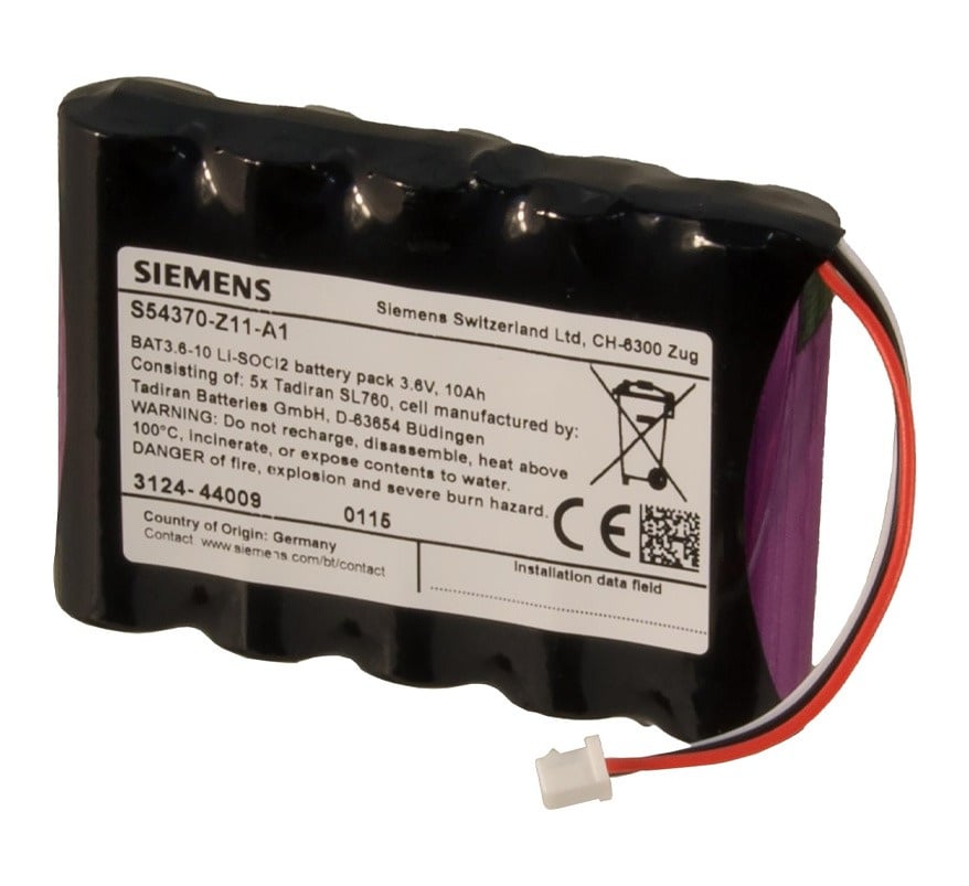 Siemens BAT3.6-10 Li-SOCI2 Battery 3.6V, 10Ah (Replacement Battery for SWING Wireless Detector) (S54370-Z11-A1) - JEM Systems UK