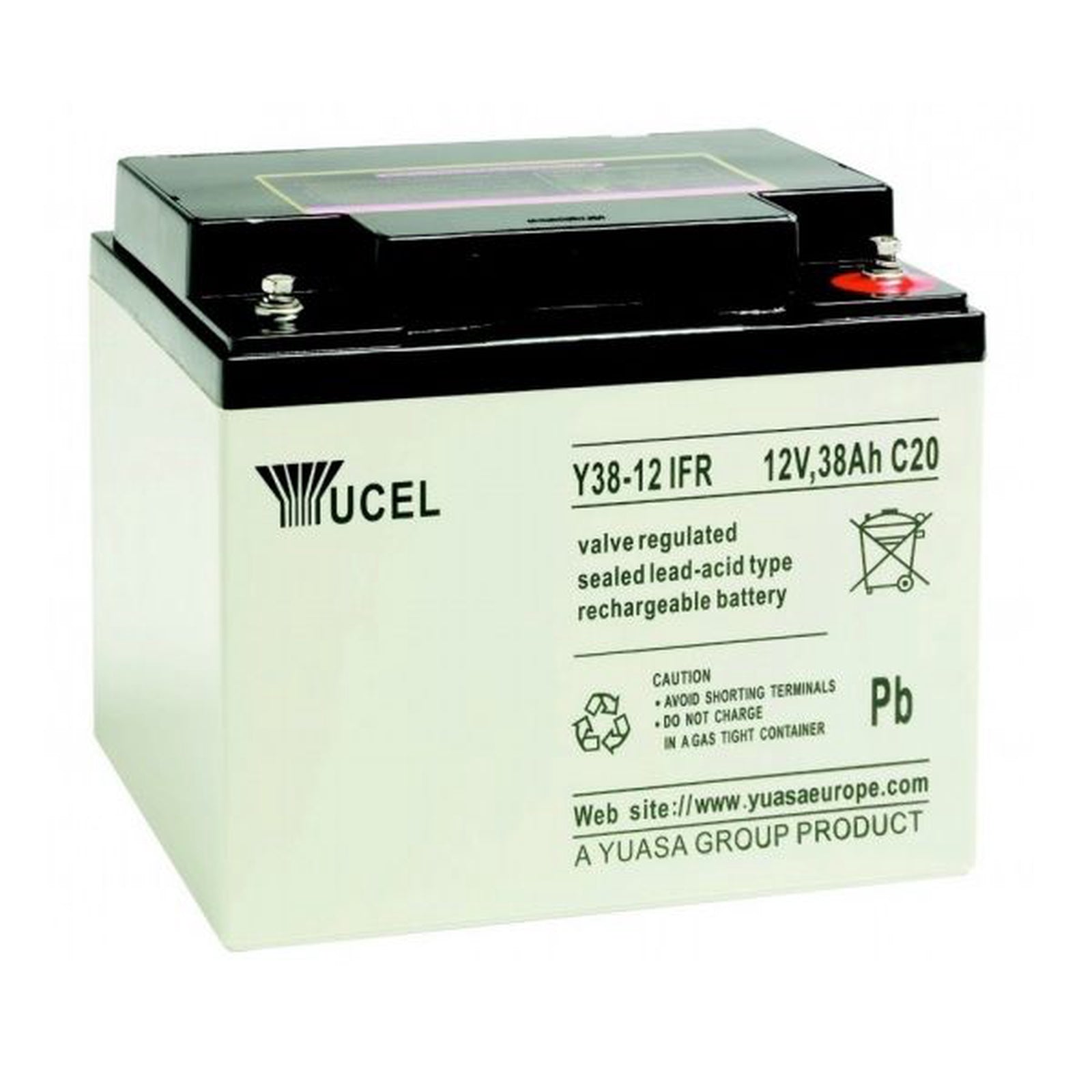 Yucel 12V 38Ah VRLA Battery Flame Retardant