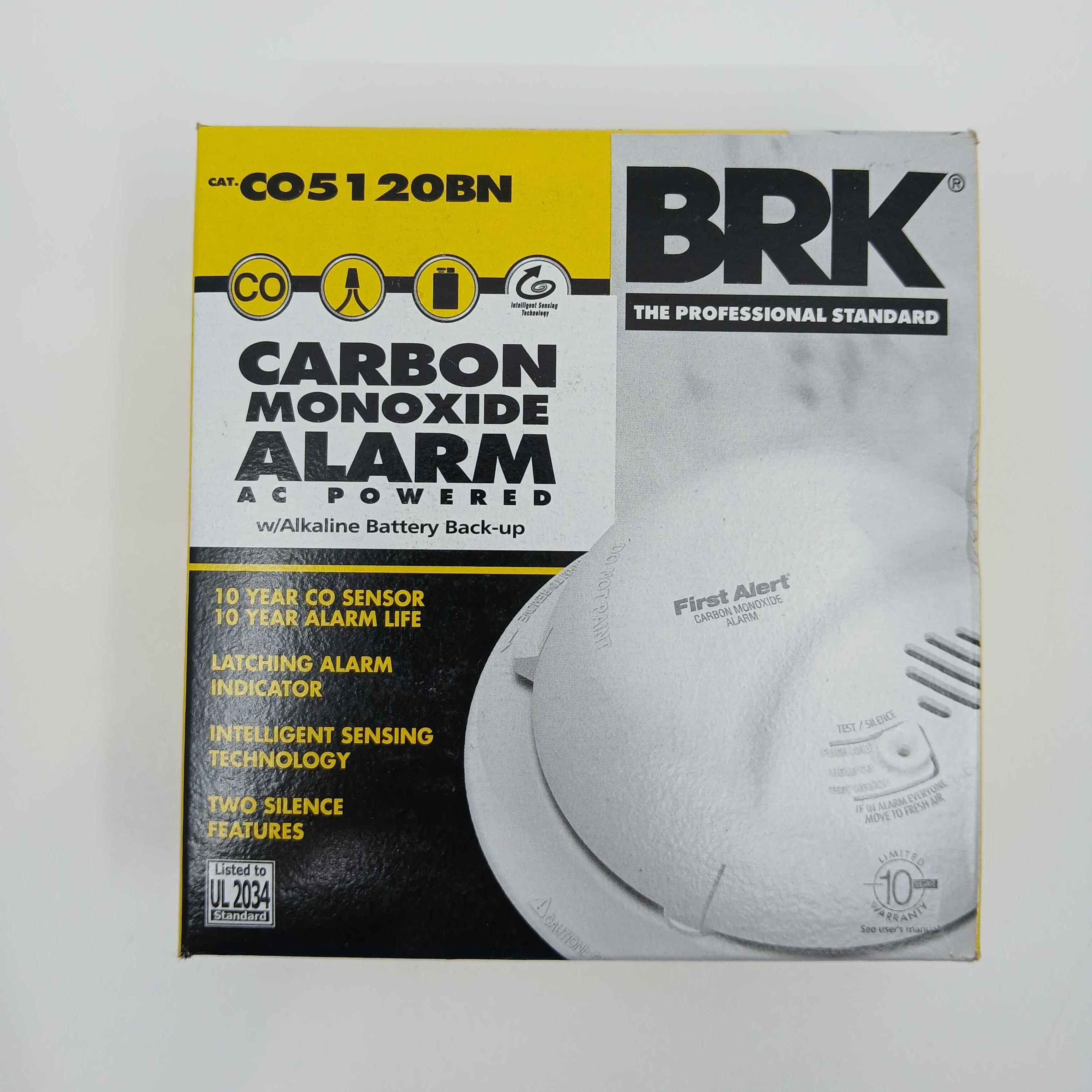 BRK CO5120BN Hardwired CO Alarm Replaceable Battery 9V Alkaline - JEM Systems UK