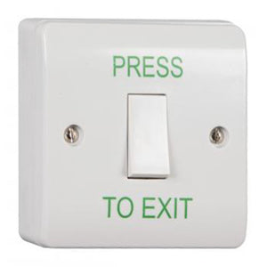 CQR AEB1NR PTE Exit Switch Plastic White c/w Surface Box