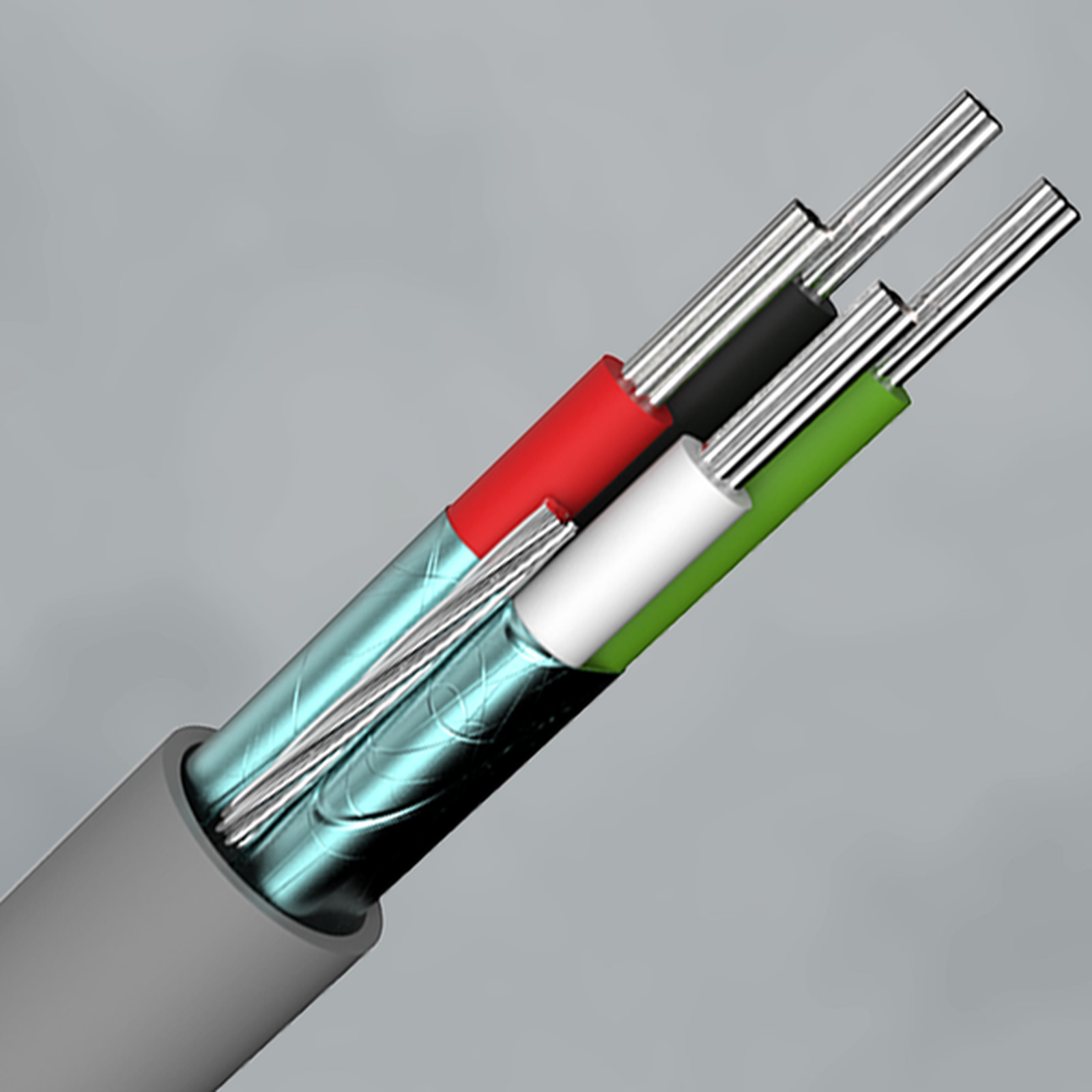 CQR 2 Pair Type 2 Eca PVC 8723 Belden Style Cable Grey 100m