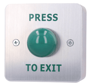 CDVI RTE-DSS Non-Shroud Green Dome Exit Device Stainless Steel