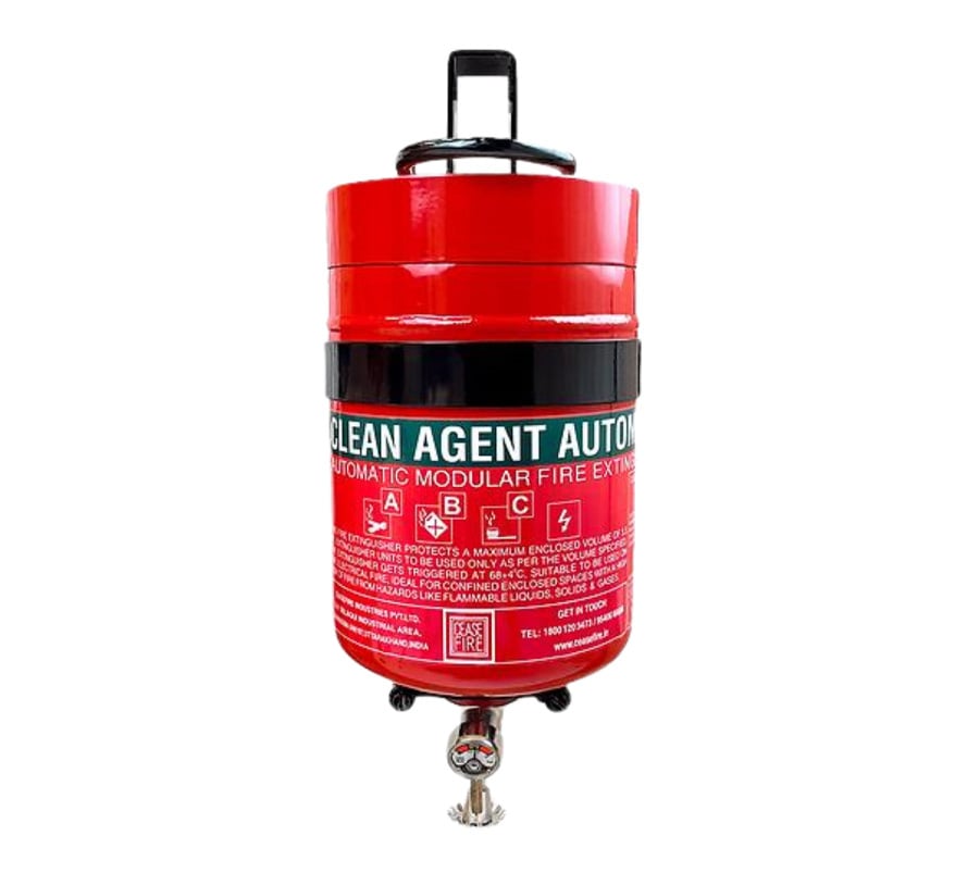 Ceasefire 9kg Automatic Clean Agent Fire Extinguisher (Wall Mounted) (CF-001417) - JEM Systems UK