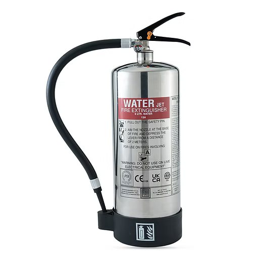 Ceasefire Fire Extinguisher Water 6L SS Stored Pressure Chrome (C) (CF-000988A)