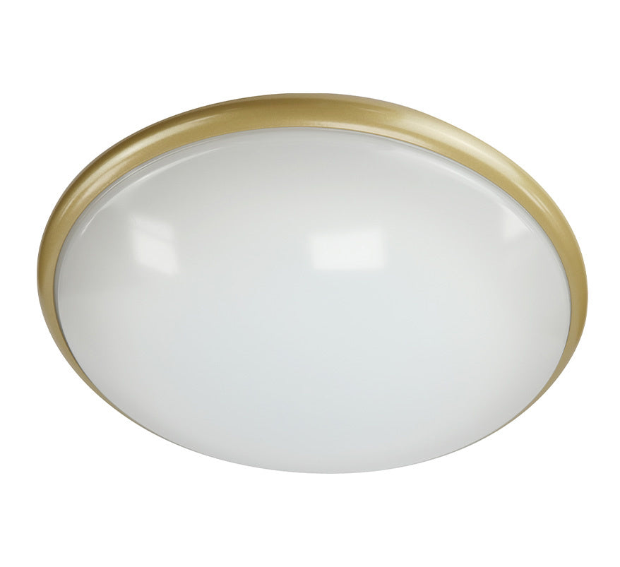 BLE CHELSEA IP20 Large 425mm Circular Emergency Amenity Light c/w Microwave Sensor - Brass - 4000K (EL-121004-BR-M3-MW) - JEM Systems UK